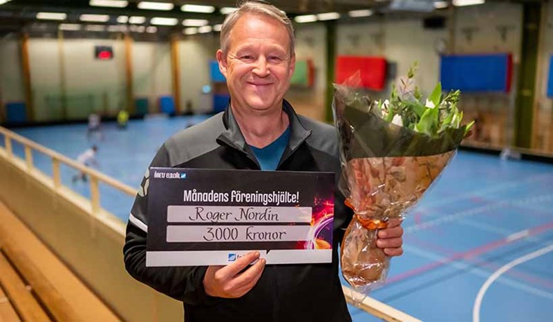 Roger Nordin från innebandyföreningen Varla IBK blev december månads föreningshjälte