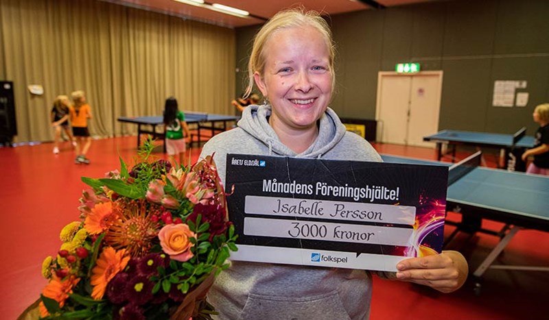 Isabelle Persson blev utsedd till månadens föreningshjälte