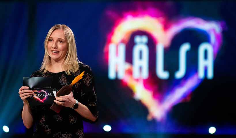Moa Hjalmer på Eldsjälsgalan.