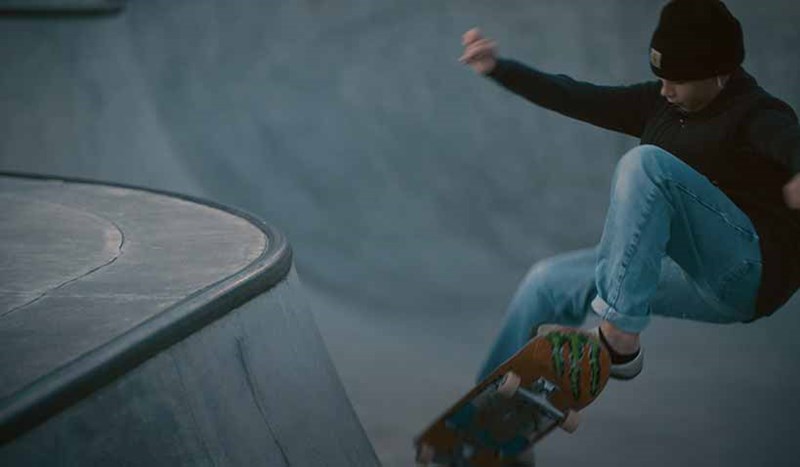 Skateboard utomhus,